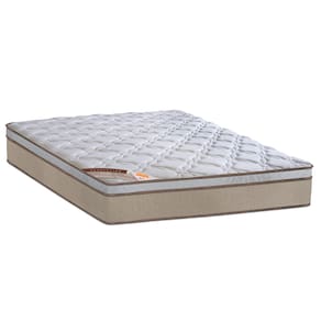 Colchão Queen Castor Sleep Revolution com Molas Ensacadas e Euro Pillow 27x158x198 cm - Branco/Bege