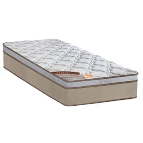 Colchão Solteirão Castor Sleep Revolution com Molas Ensacadas e Euro Pillow 27x100x200 cm - Branco/Bege