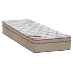 Colchão Solteirão Castor Revolution com Euro Pillow e Molas Bonnel 27x96x203 cm - Bege