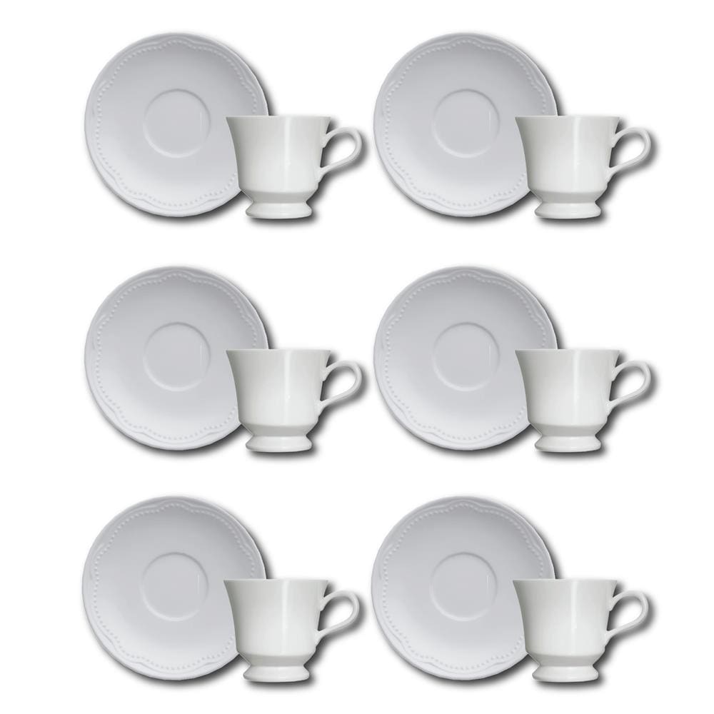 Conjunto de Xícaras para Café Germer Cottage em Porcelana 80 ml – 6 Peças