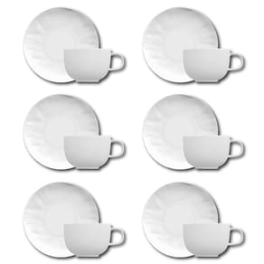 Conjunto de Xícaras para Café Germer Orgânico em Porcelana 80 ml – 6 Peças