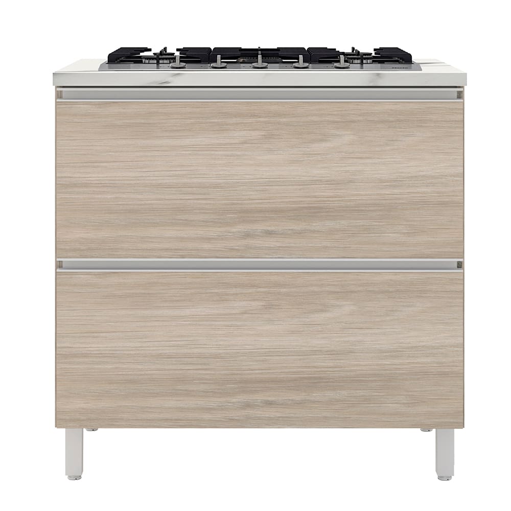 Balcão para Cooktop de 5 Bocas Bartira Amazonita com 1 Porta, 1 Gaveta e 1 Prateleira - 80,1cm de largura