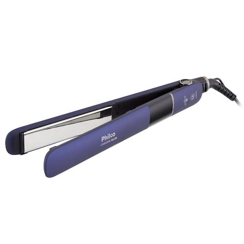 imagem-Chapinha | Prancha Philco Chrome Blue PPR06AZE com Placas de Titânio Azul - Bivolt