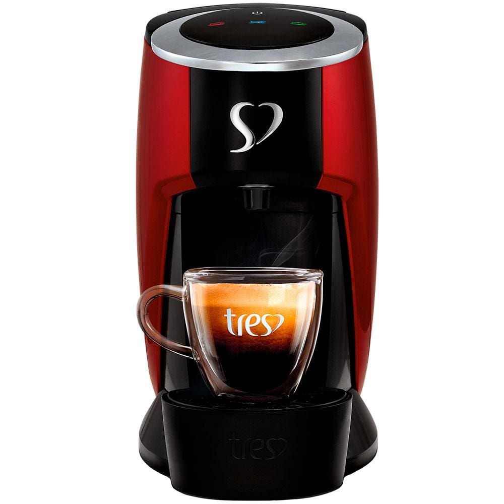 Cafeteira Espresso TRES 3 CoraçõesTouch Automática - Vermelha