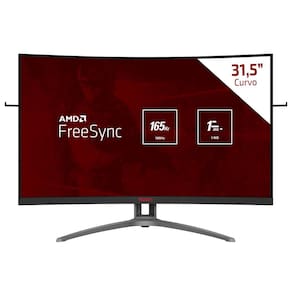 Monitor Gamer Curvo 31,5" AOC Agon AG323FCXE Tela Widescreen, Full HD,165Hz, 1ms e AMD FreeSync Premium - Preto
