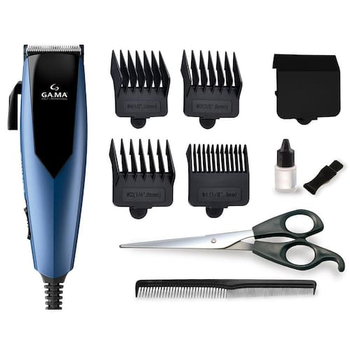imagem-Máquina de Cortar Cabelo GA.MA Italy GM Master 4 Pentes - Preto e Azul - 110v