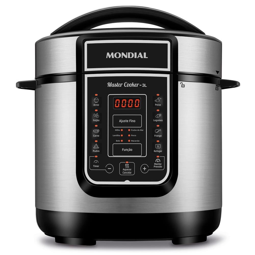 Panela Elétrica de Pressão Mondial Digital Master Cooker PE-40 3L - Preta/Inox