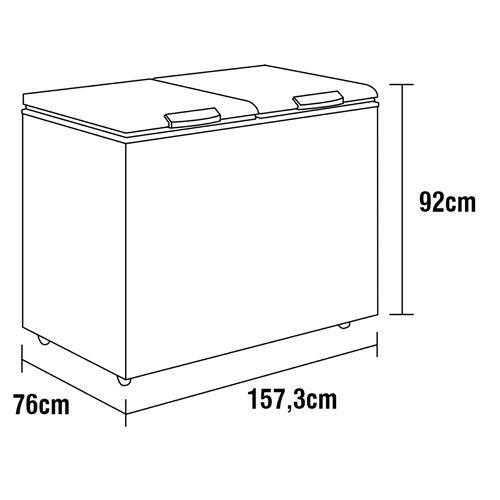 Freezer Horizontal Electrolux H550 2 Portas - Branco | Ponto
