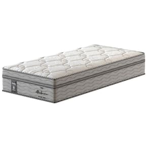 Colchão Solteiro Probel Alabama com Euro Pillow e Molas Ensacadas 30x88x188 cm – Branco/Cinza