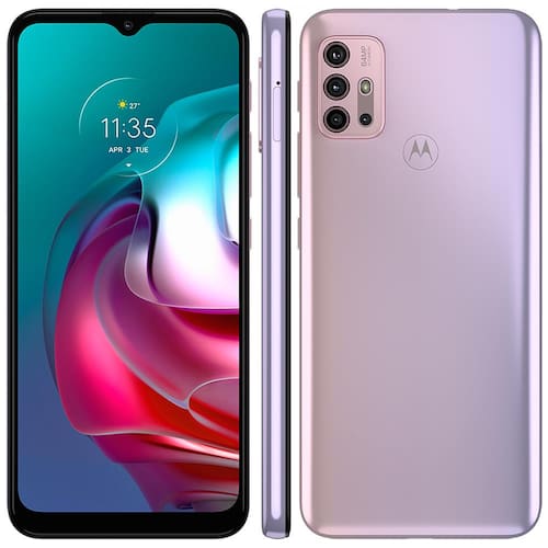 imagem-Smartphone Motorola Moto G30 White Lilac 128GB, 4GB RAM, Tela de 6.5”, Câmera Traseira Quádrupla, Android 11 e Processador Qualcomm 662 Octa-Core