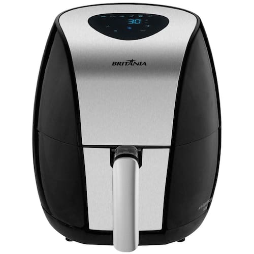 imagem-Fritadeira Elétrica sem Óleo Air Fry Britânia Digital Inox BFR20PI 4L - Preta - 110V