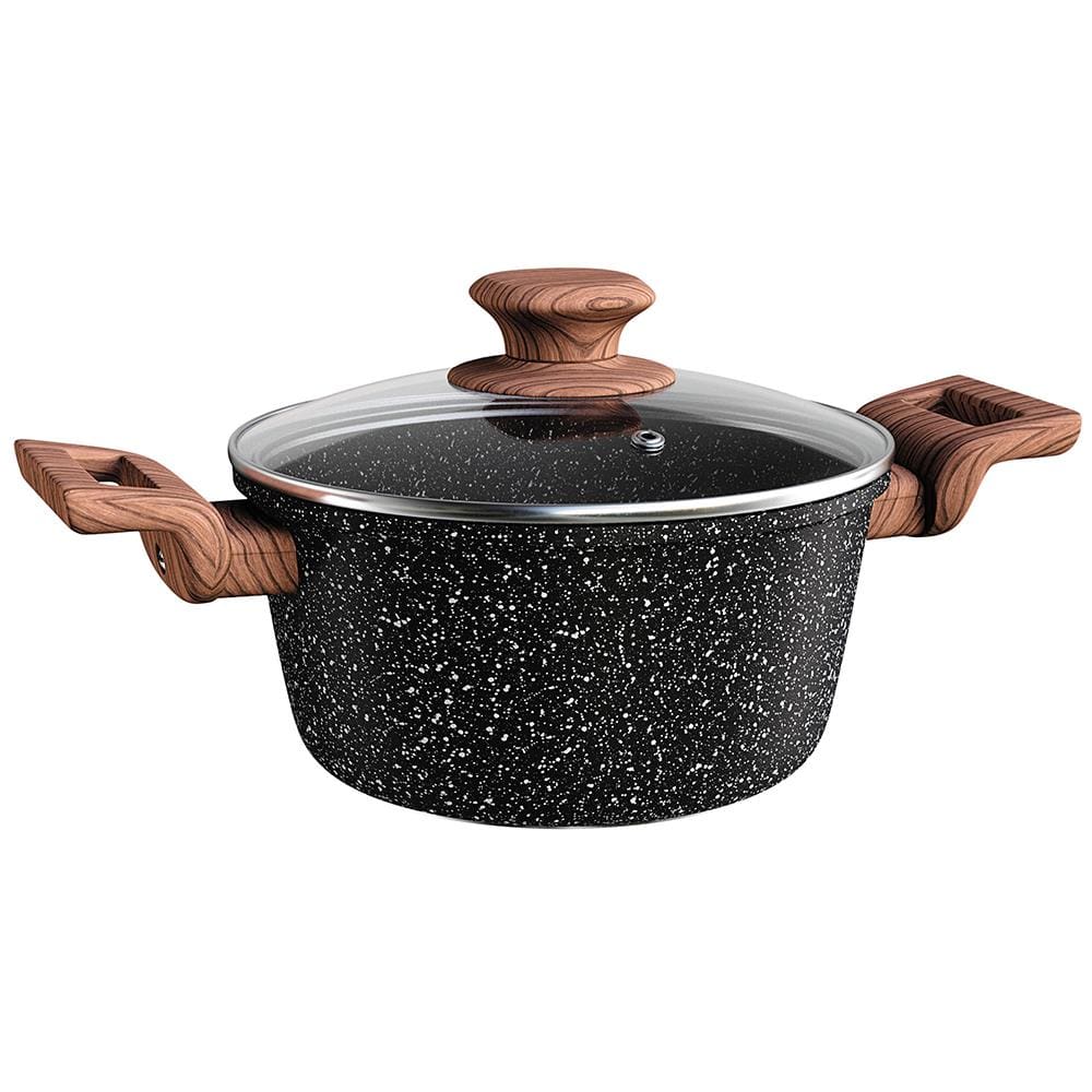 Caçarola Euro Home Colorstone Antiaderente 5 Camadas Preta – 3 L