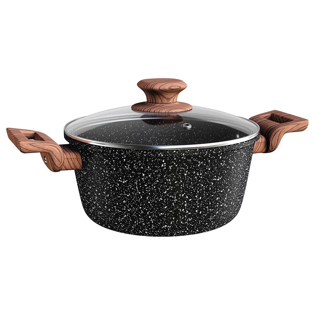 Caçarola Euro Home Colorstone Antiaderente 5 Camadas Preta – 4 L