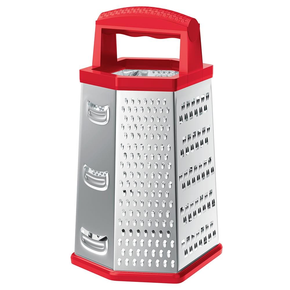 Ralador 6 Faces 9 Inox Euro Home - Vermelho