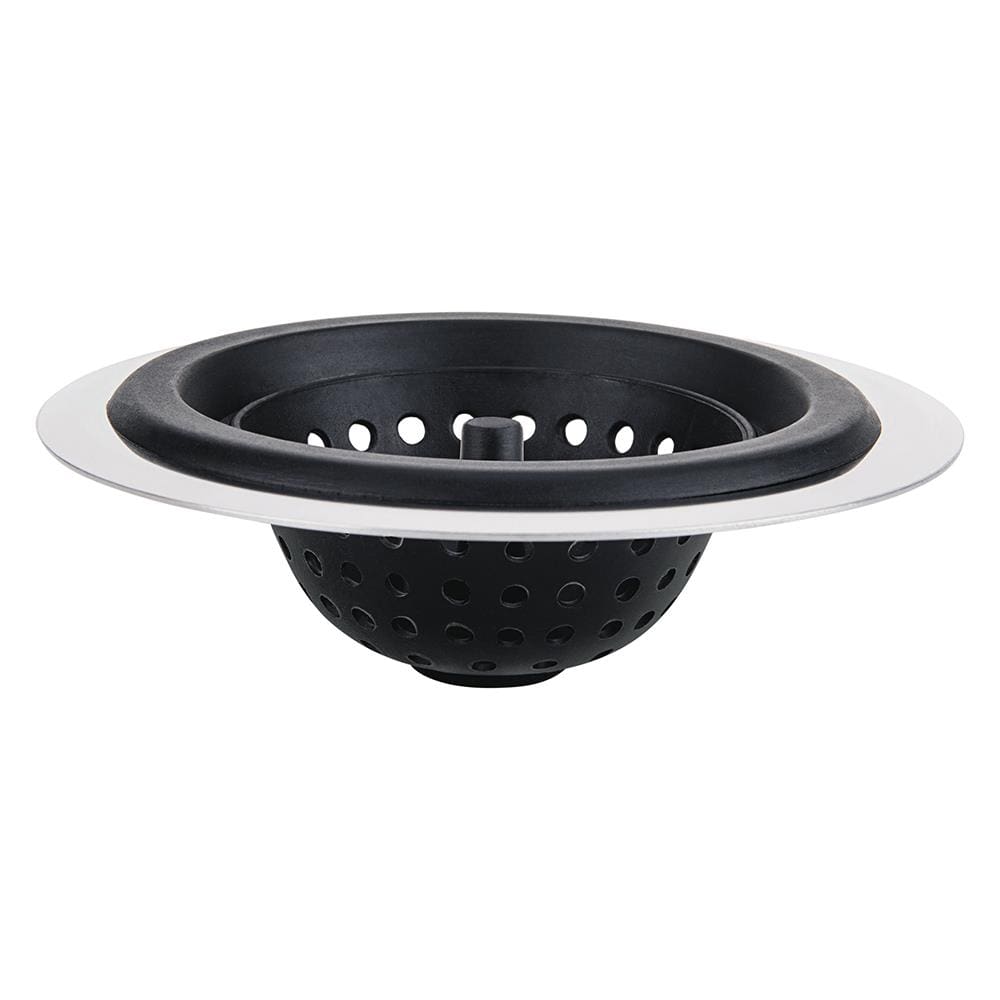 Ralo para Pia Euro Home em Silicone e Aço Inox - Preto