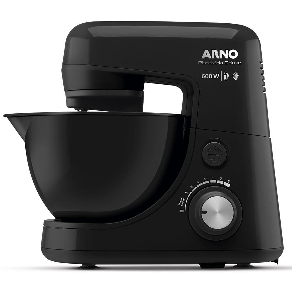 Batedeira Planetária Arno Nova Deluxe SX34 com 8 Velocidades - Preta