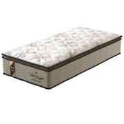 Colchão de Solteiro Probel Fort Comfort D40 com Molas Prolastic e Pillow Top 34x88x188 - Branco/Bege
