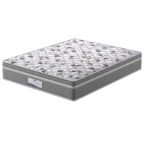 Colchão King Size Probel Century D28 com Molas Ensacadas e Pillow Euro 32x193x203cm - Branco/Cinza