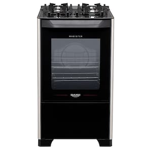 Fogão Dako 4 Bocas Magister com Mesa de Vidro e Acendimento Automático Bivolt - Preto