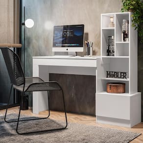 Escrivaninha Office Mobler Lion com Nichos