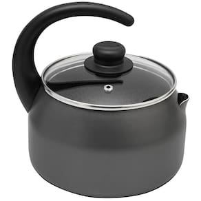 Chaleira Multiflon Gourmet em Alumínio com Revestimento Antiaderente, Tampa de Vidro com Saída de Vapor e Cabo Baquelite Grafite – 2,4 L