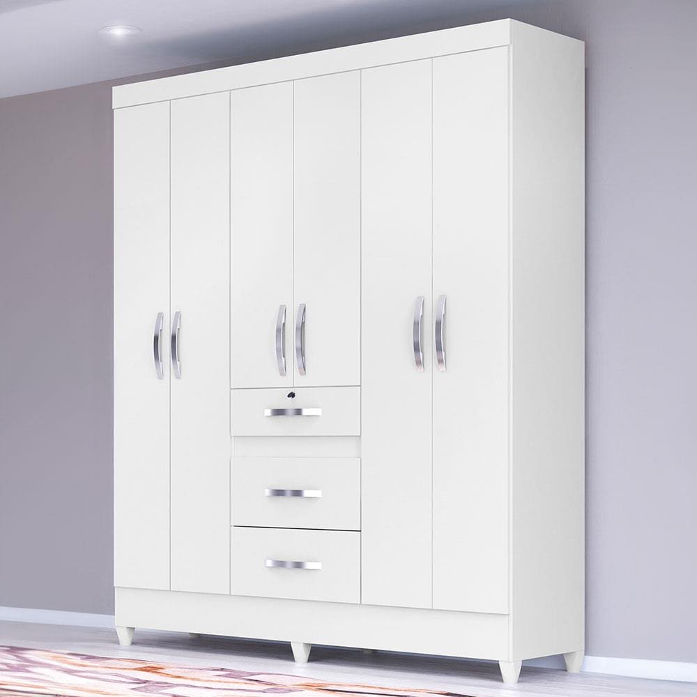 Guarda-Roupa Moval Itatiba com 6 Portas e 3 Gavetas