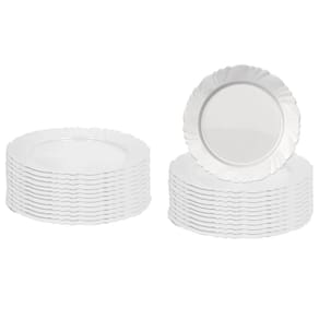 Conjunto de Pratos Rasos Duralex Pétala em Vidro 25,5 cm Branco – 24 Peças