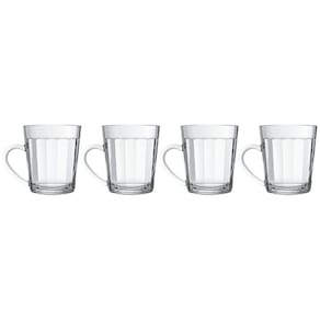 Conjunto de Canecas Copo Americano em Vidro 270 ml – 4 Peças