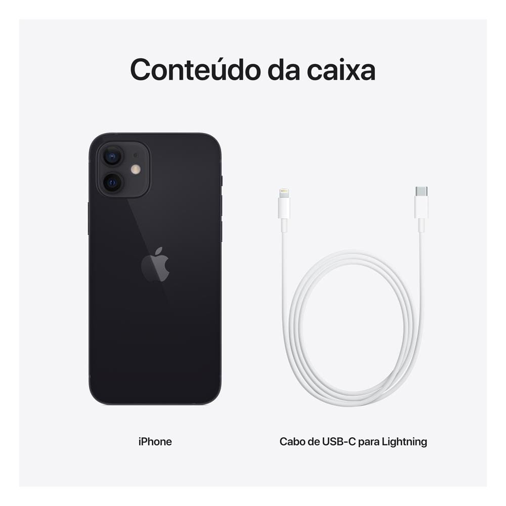 Apple iPhone 12 ブラック 128GB Apple iPhone 12 (128 GB) - Preto | Parcelamento sem juros