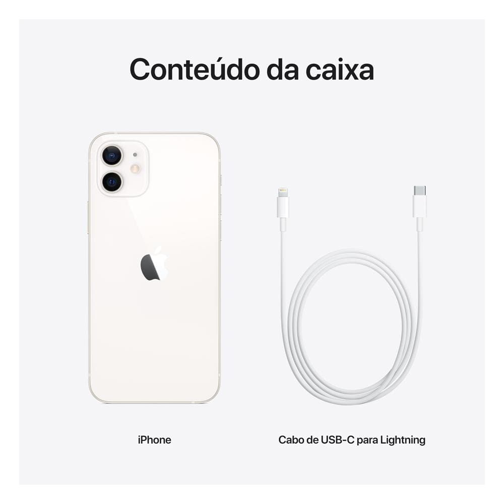 Apple iPhone 12 256GB - Branco | Ponto