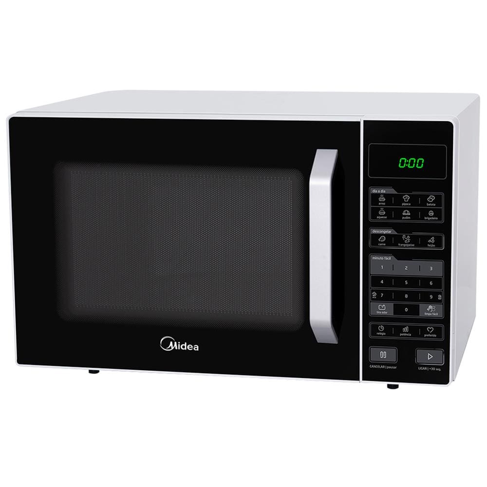 Forno de Micro-ondas Midea MXSA35P1/ MXSA35P2 com Função Eco 35L - Branco/Preto