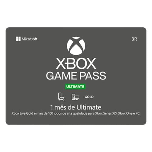 Gift Card Digital Xbox Game Pass Ultimate - 1 mês