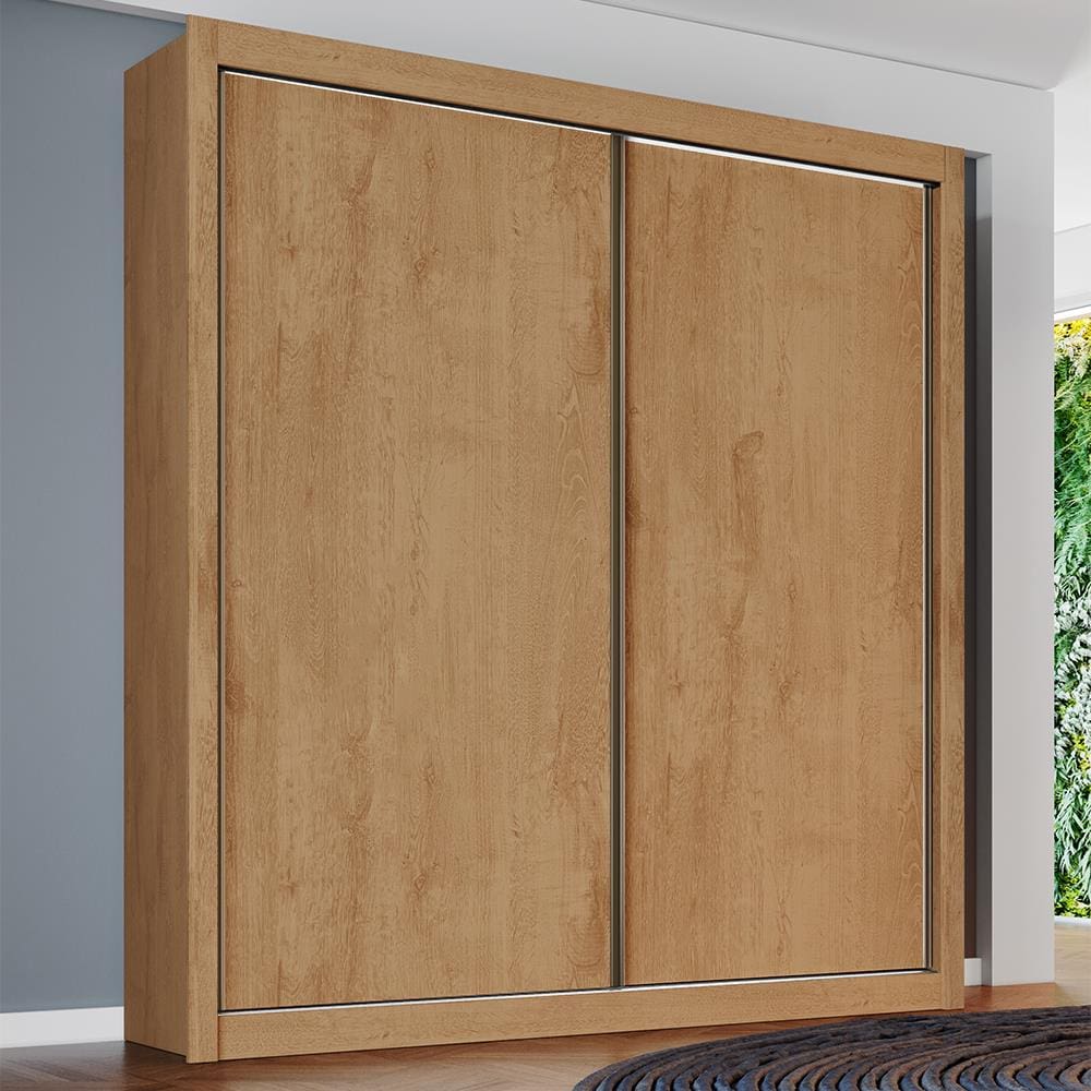 Guarda-Roupa Móveis Europa Zurique Flex com 2 Portas de Correr e 4 Gavetas - 170cm de largura