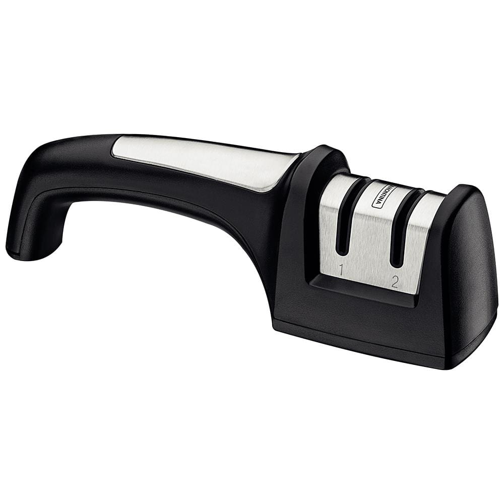 Afiador de Facas Tramontina Profio Diamantado com Suporte em ABS e Aço Inox Preto