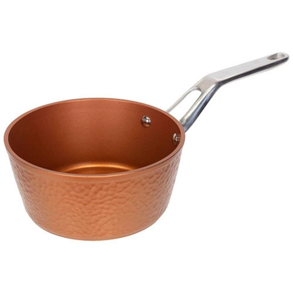 Panela Bergner Origen em Alumínio Forjado com Revestimento Antiaderente F4 e Base de Indução System Plus 16 cm – Dourada