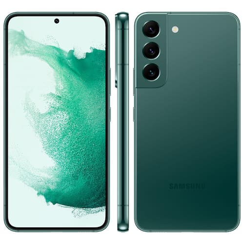imagem-Smartphone Samsung Galaxy S22 5G Verde 128GB, 8GB RAM, Tela Infinita de 6.1”, Câmera Traseira Tripla, Android 12 e Processador Snapdragon 8 Gen 1