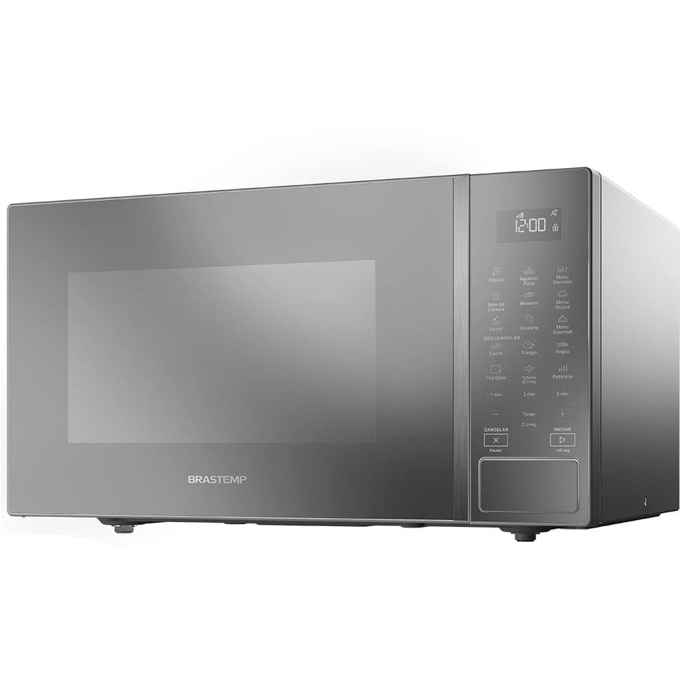Forno de Micro-ondas Brastemp BMS46AR Alta Capacidade com 18 Receitas Pré-Programadas 32L - Prata