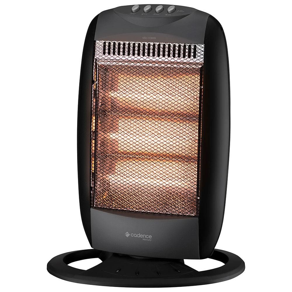 Aquecedor Halógeno Cadence Mercury AQC305 - Preto