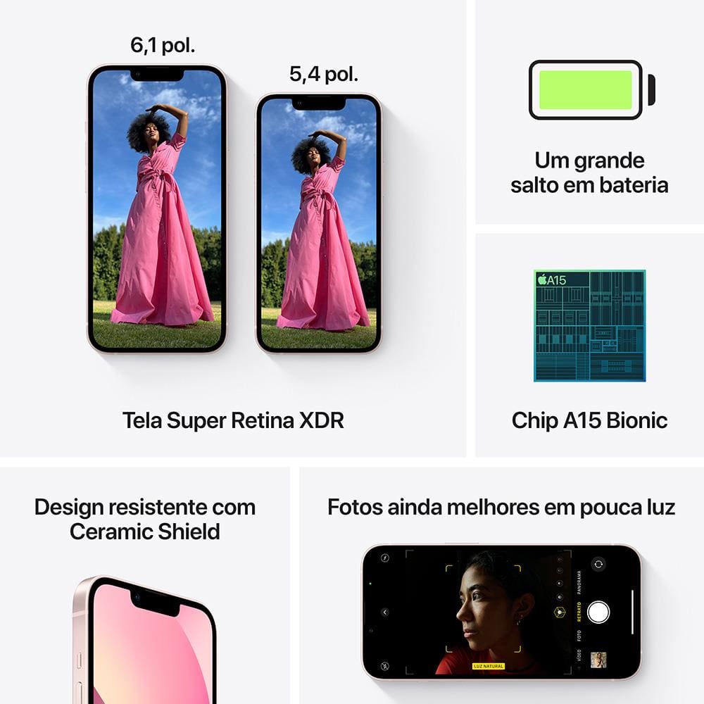 Apple iPhone 13 256GB - Rosa | Ponto