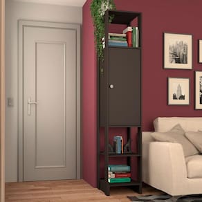 Armário Closet Nova Mobile Slim Yes com 1 Porta e 3 Prateleiras