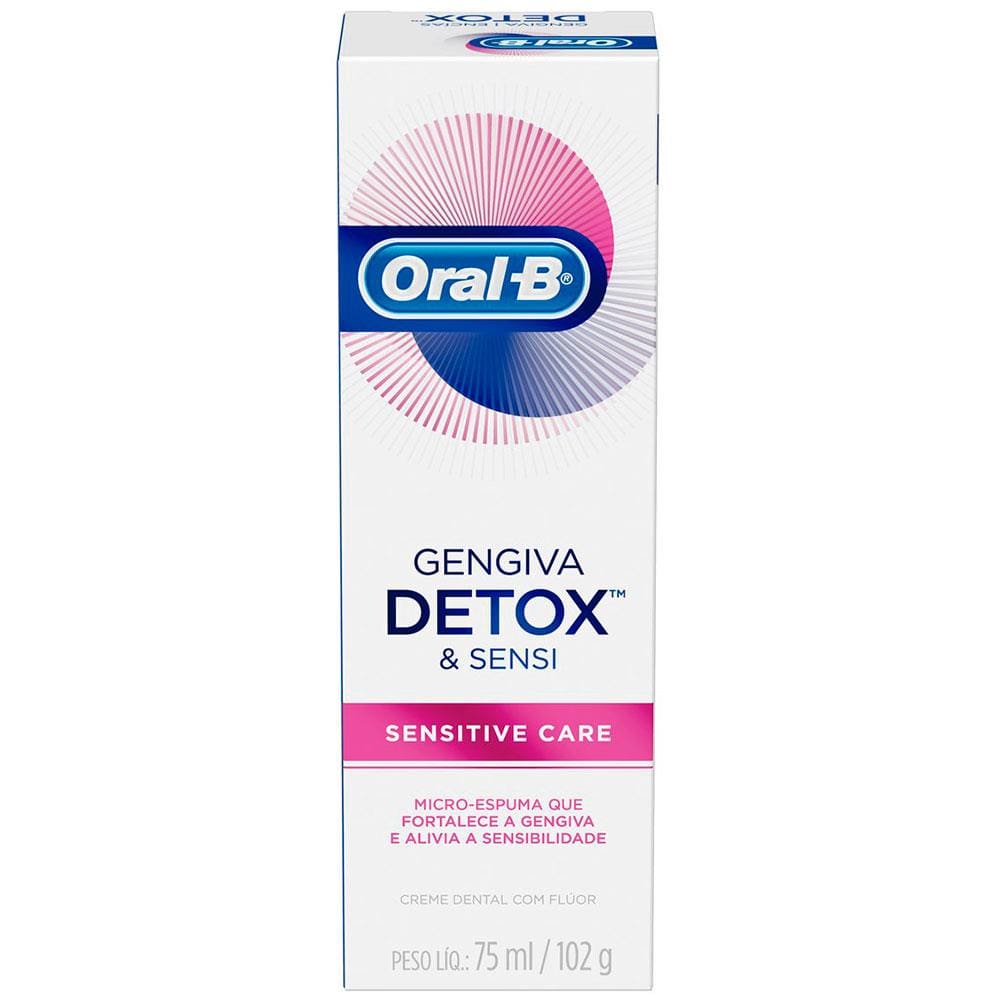 Pasta Dental Oral B Detox Sensitive Carecon Micro Espuma 75 Ml | Ponto