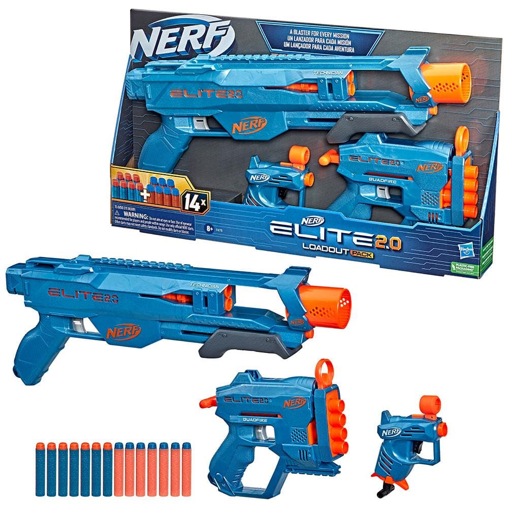 Lanzador de dardos Nerf Elite 2.0 Prospect QS-4 + 8 dardos