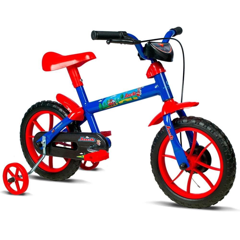 Bicicleta Aro 12 Verden Jack - Vermelha e Azul