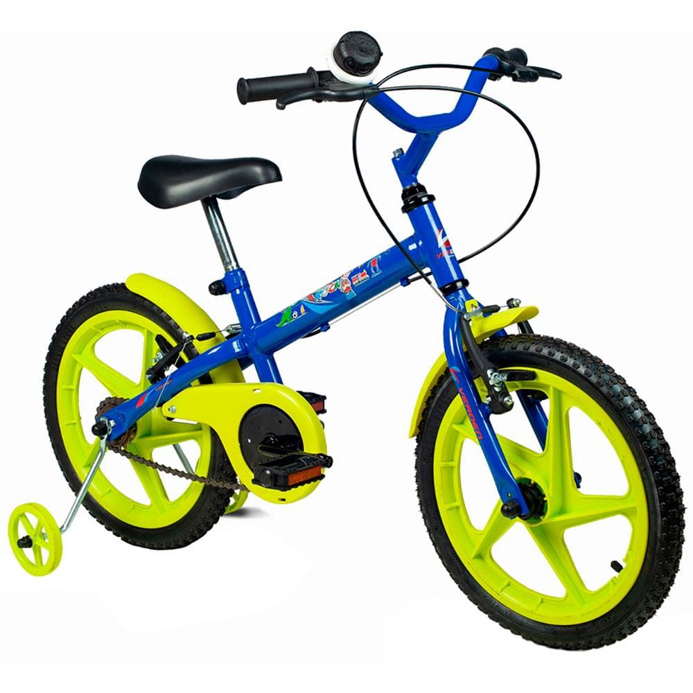 Bicicleta Aro 16 Verden Jack - Preto e Verde Limão