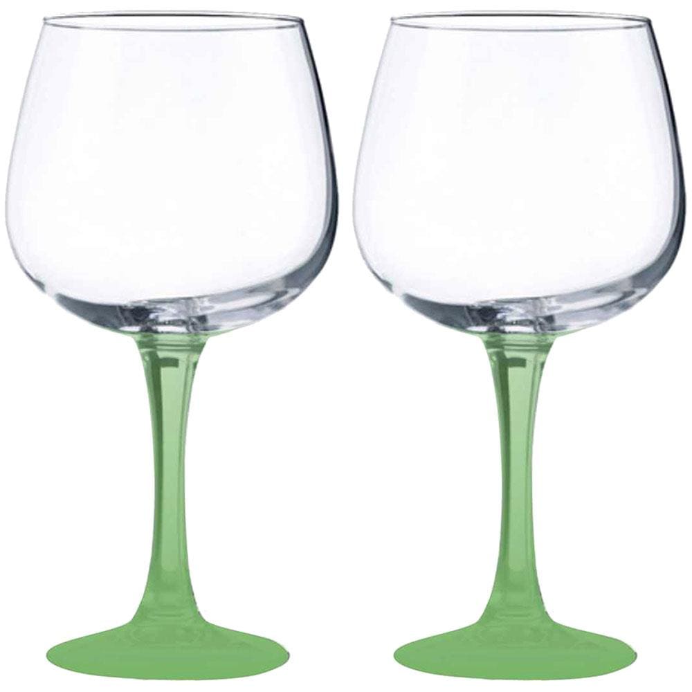 Conjunto de Taças para Gin Vicrila Ibiza com Base Verde 720 ml – 2 Peças