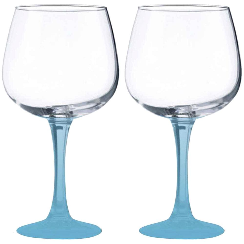 Conjunto de Taças para Gin Vicrila Ibiza com Base Azul 720 ml – 2 Peças