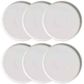 Conjunto com 6 Pratos Rasos Porto Brasil Neo Vit em Stoneware 27 cm – Cinza