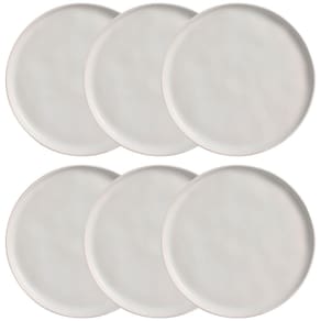 Conjunto com 6 Pratos Rasos Porto Brasil Bio Vit em Stoneware 27,5 cm – Cinza