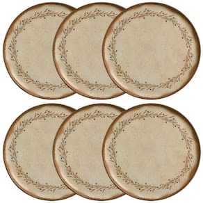 Conjunto com 6 Pratos Rasos Porto Brasil Bio Nativa em Stoneware 27,5 cm – Cinza