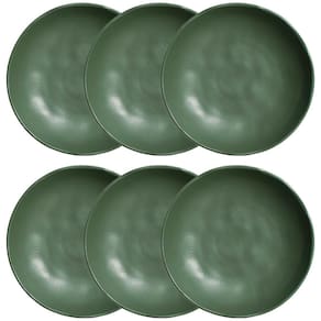 Conjunto com 6 Pratos Fundos Porto Brasil Bio Leaf em Stoneware 22,5 cm – Verde